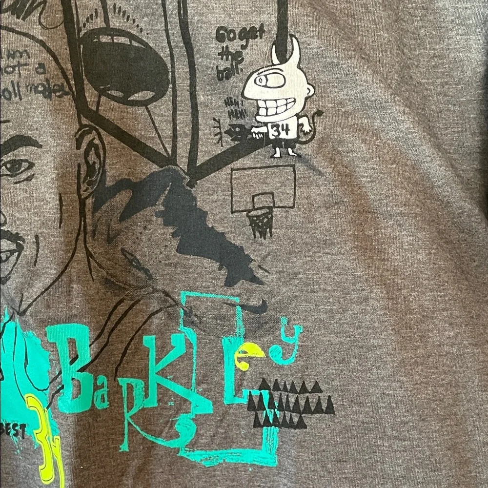 Nike Charcoal Vintage Tee with Teal and Black Graphics - Picture 6 of 14